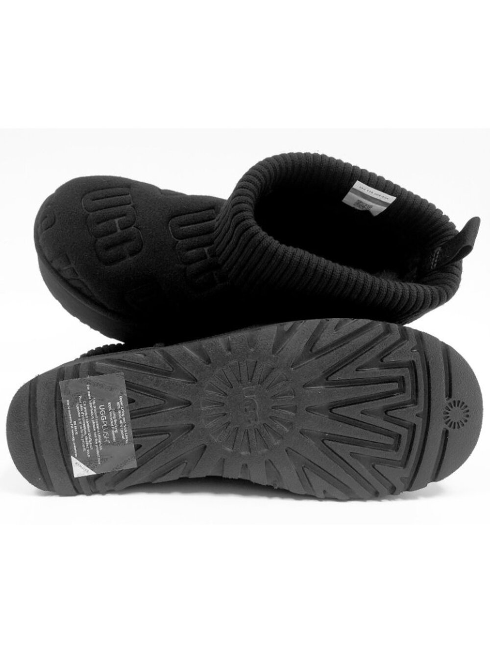 UGG Women's Classic Mini Platform Felted Wool Lined Ankle Boots in Black Size 10 - Picture 3 of 4